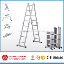 2018 ADTO Multi purpose function ladder,EN131 aluminum folding ladder, multi uso escalera